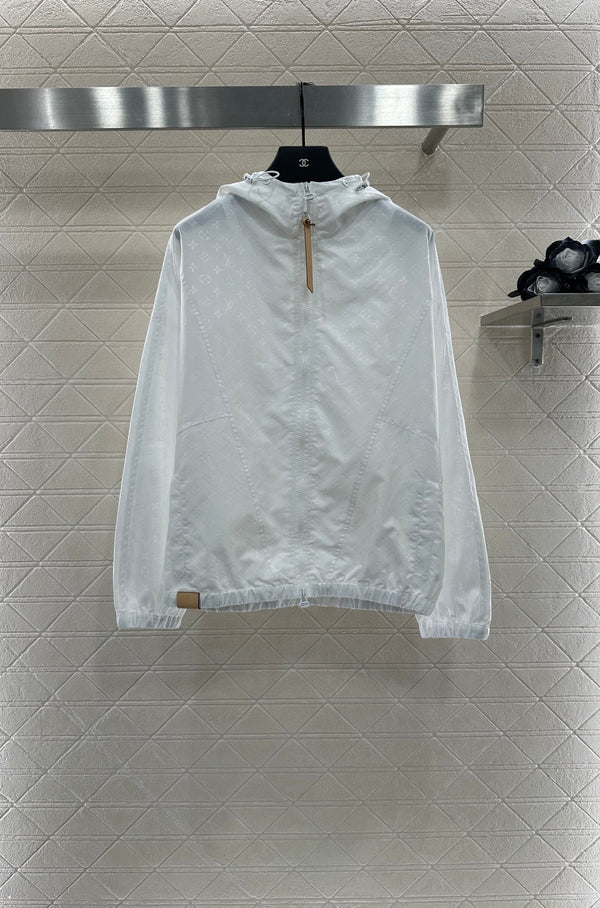 LV25 Obscure Jackquard Jacket White Polyester 291081