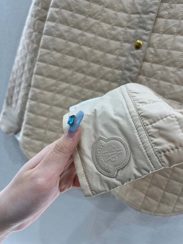 Moncle 25 Lapel Paid Padded Jacket Beige Polyester 286783