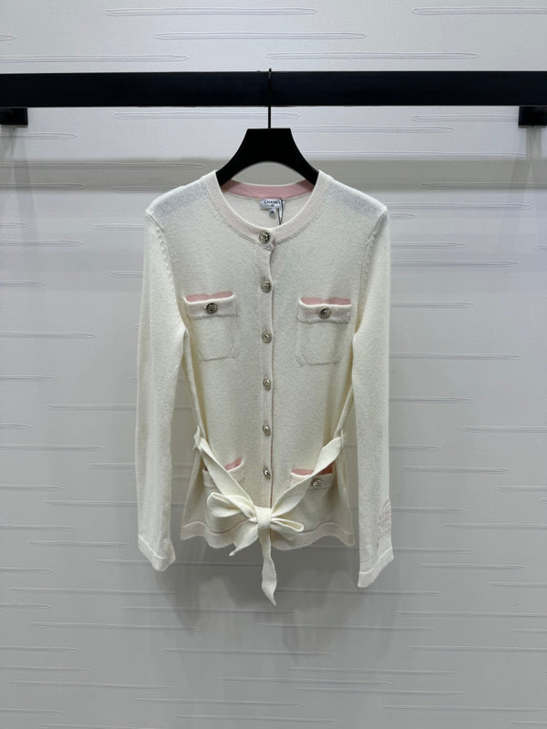 CHANEL DOUBLE-POCKET KNIT LONG SLEEVE CARDIGAN STYLE 289