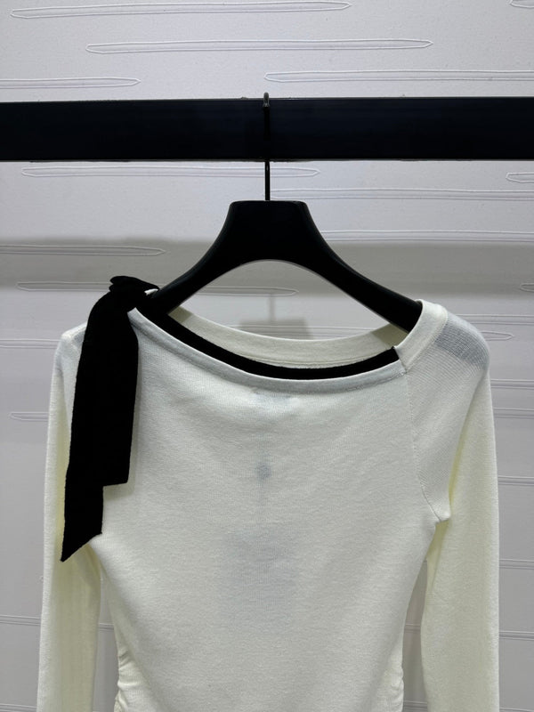 CHANEL RIBBON KNIT LONG SLEEVE SWEATER STYLE 288