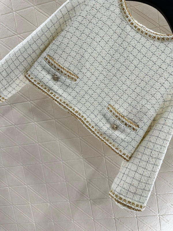 CHANEL BUTTON-BACK DRESS TOP STYLE 286