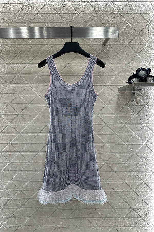 CHANEL KNIT CASHMERE VEST DRESS STYLE 280