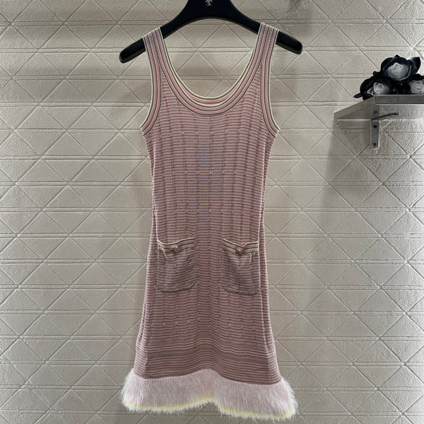CHANEL KNIT CASHMERE VEST DRESS STYLE 279