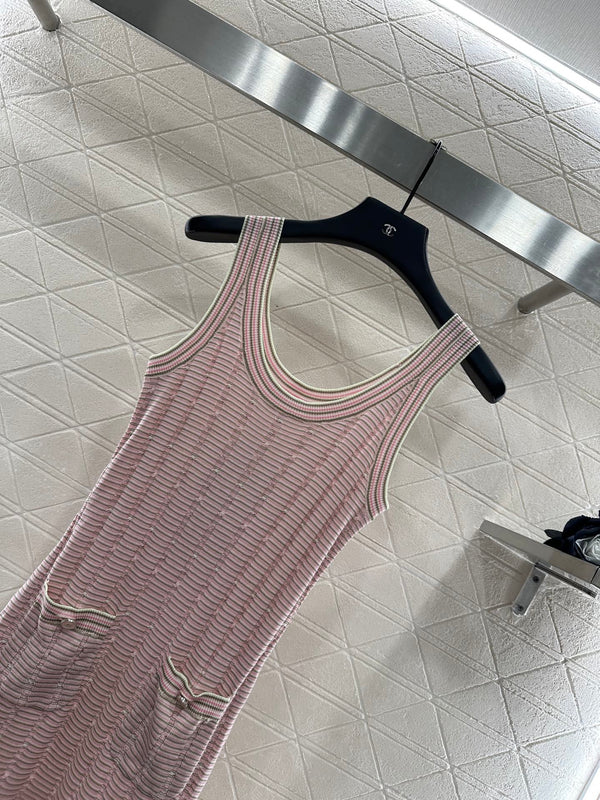 CHANEL KNIT CASHMERE VEST DRESS STYLE 279