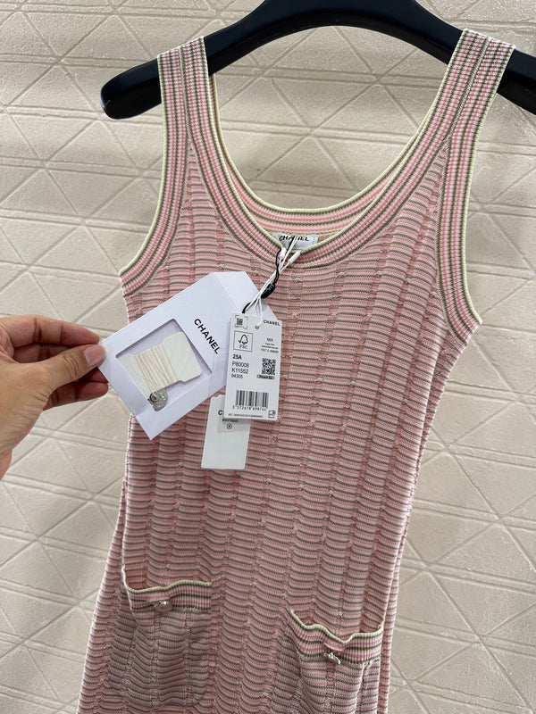 CHANEL KNIT CASHMERE VEST DRESS STYLE 279