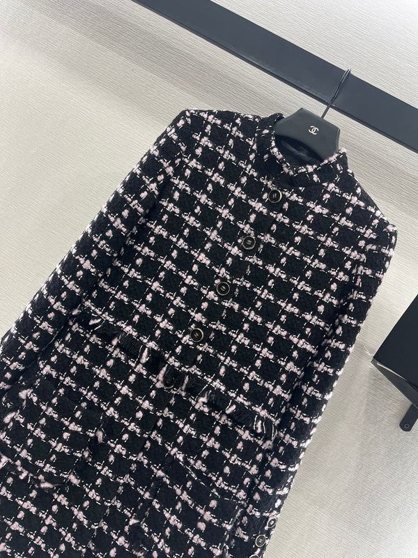 CHANEL WOOL LONG DRESS COAT STYLE 268