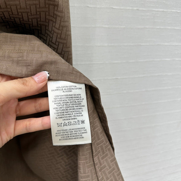 Hm Trench Coat H Dark Pattern Brown Cotton