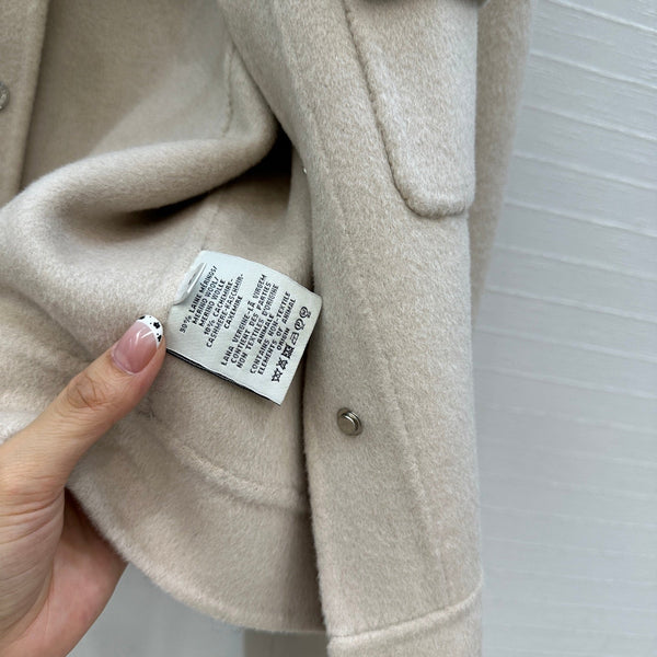 HM Jacket in Beige Wool and Cashmere