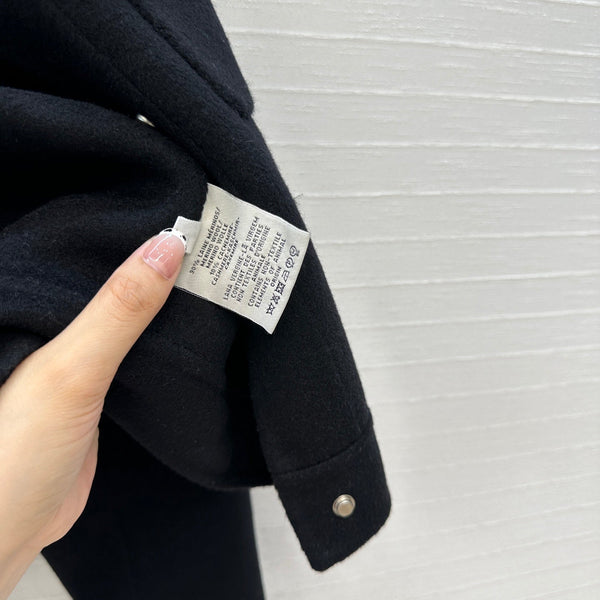 HM Jacket in Black Wool and Cashmere