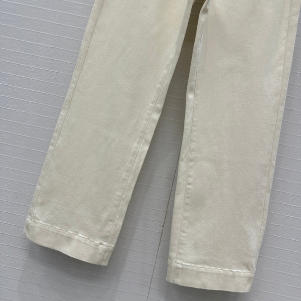 HM High-Elastic Straight Jean in White