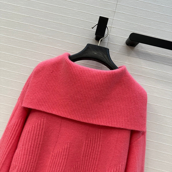 Maglione con lettera HM in cashmere rosso