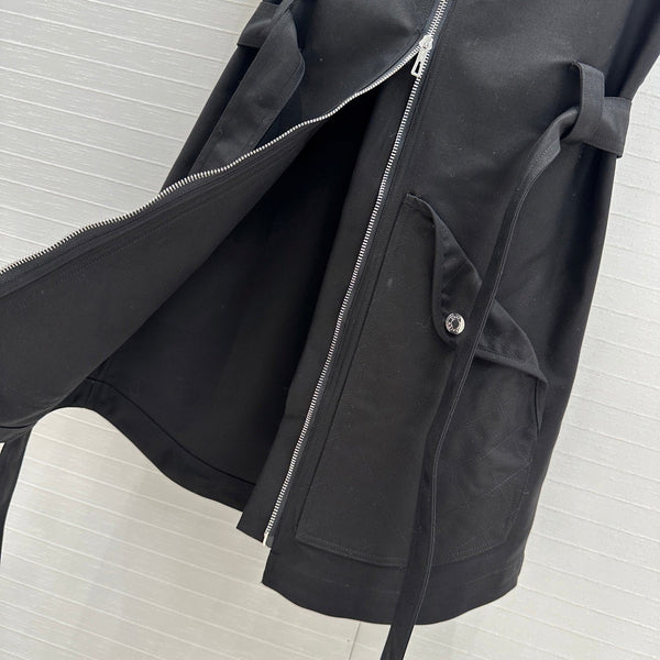 Abito senza maniche con cerniera HM Majia in cotone nero