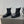 CC 25S Round-Toe Electric Embroidered Thick-Sole Ankle Boots in Black Glossy Cowhide and Embroidered Latticework 442494