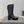 CC 25S Round Toe Mid-Heel Zippered High Boots in Black Cowhide 442487