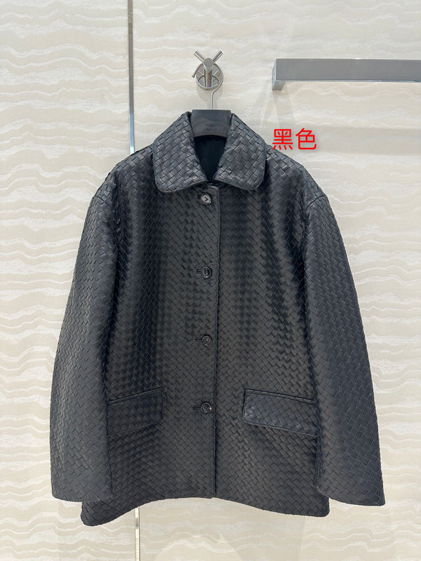 BV Jacket in Dark Brown Lambskin