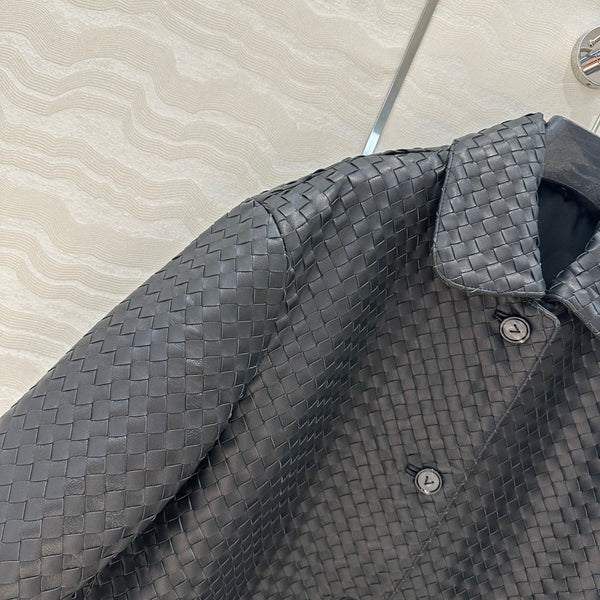 BV Jacket in Black Lambskin