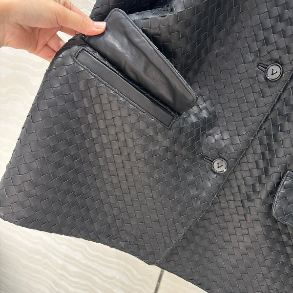 BV Jacket in Black Lambskin