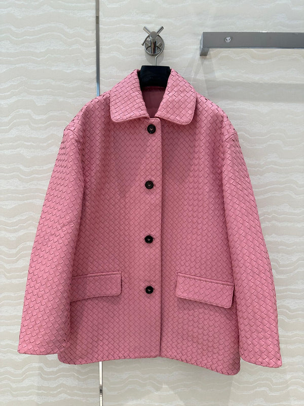 BV Jacket in Pink Lambskin