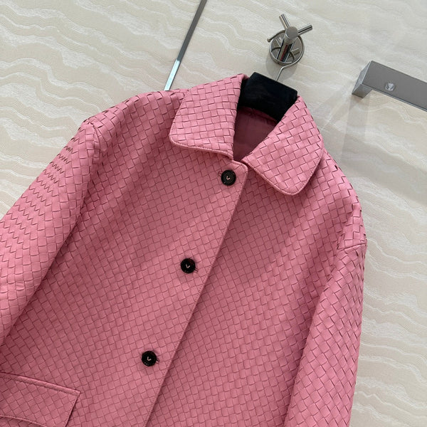 BV Jacket in Pink Lambskin