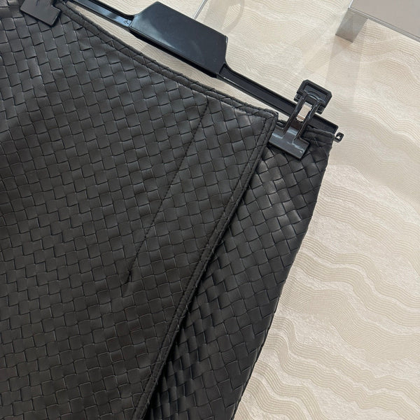 BV Skirt in Black Lambskin