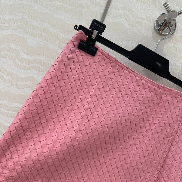 BV Skirt in Pink Lambskin