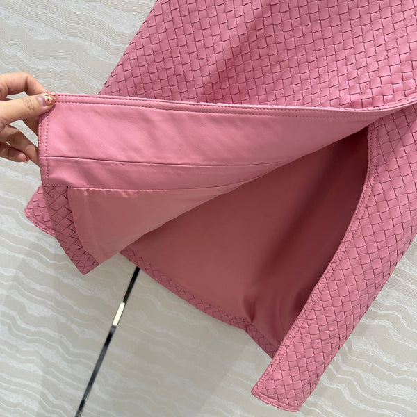 BV Skirt in Pink Lambskin