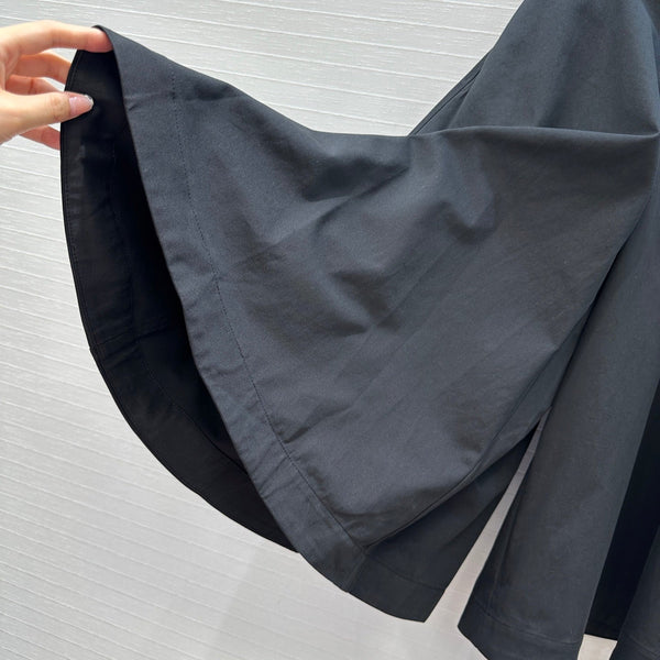 BV Skirt in Black Cotton