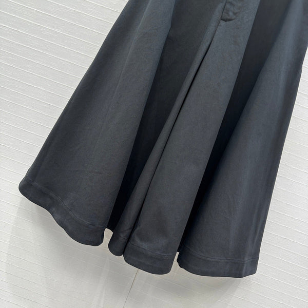 BV Skirt in Black Cotton