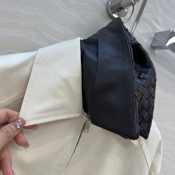 BV 25S Jacket Sheepskin Neck in White Cotton