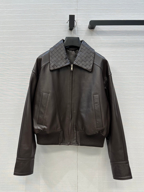 BV 25S Jacket in Chocolate Lambskin