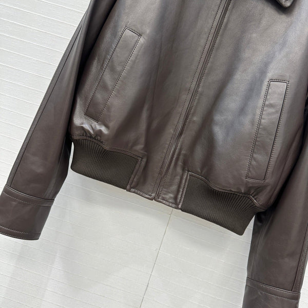 BV 25S Jacket in Chocolate Lambskin
