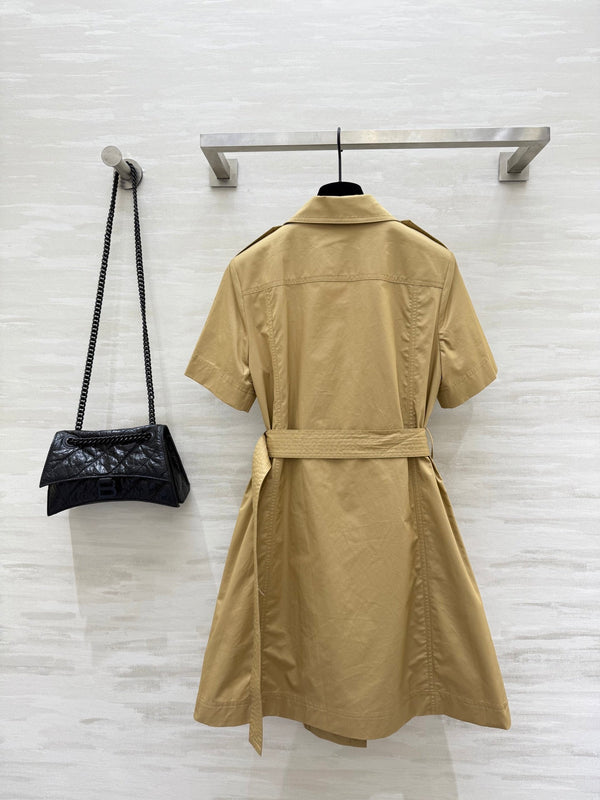 BV Shirt Dress In Yellow Cotton