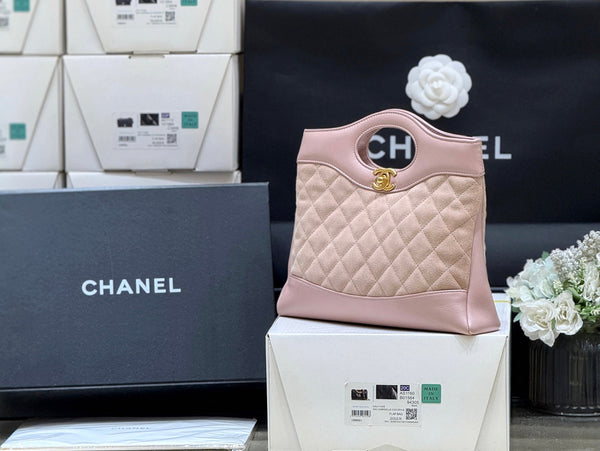 CC 25P Mini 31 Bag in Pink Lambskin and Suede