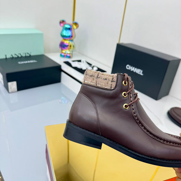 CC 25 Ankle Boots Coffee Cowhide and Tweed 454712