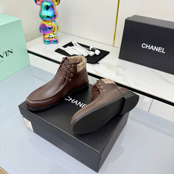 CC 25 Ankle Boots Coffee Cowhide and Tweed 454712