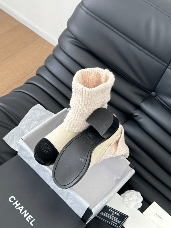 CC 25K Sock Boots Cream Suede 458777