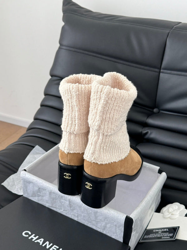 CC 25K Sock Boots Brown Suede 458776