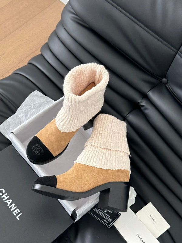 CC 25K Sock Boots Brown Suede 458776