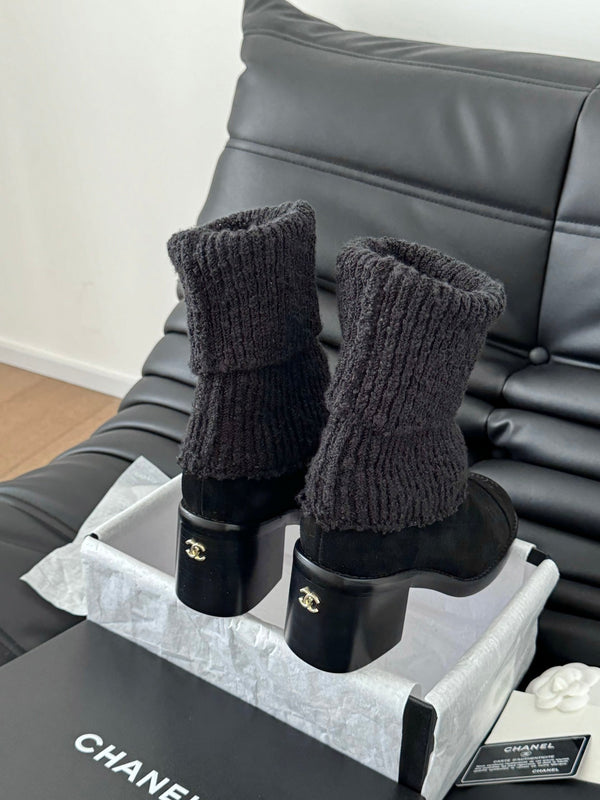 CC 25K Sock Boots Black Suede 458775