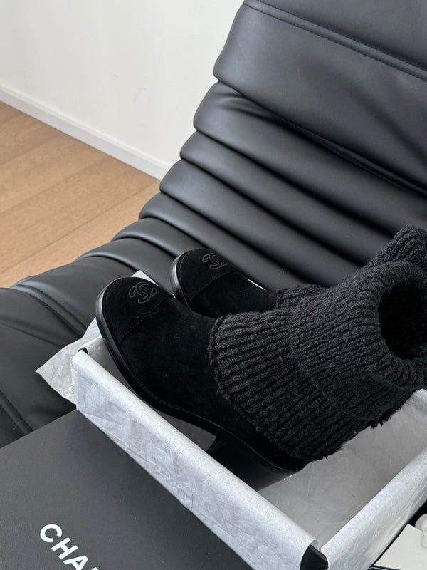 CC 25K Sock Boots Black Suede 458775
