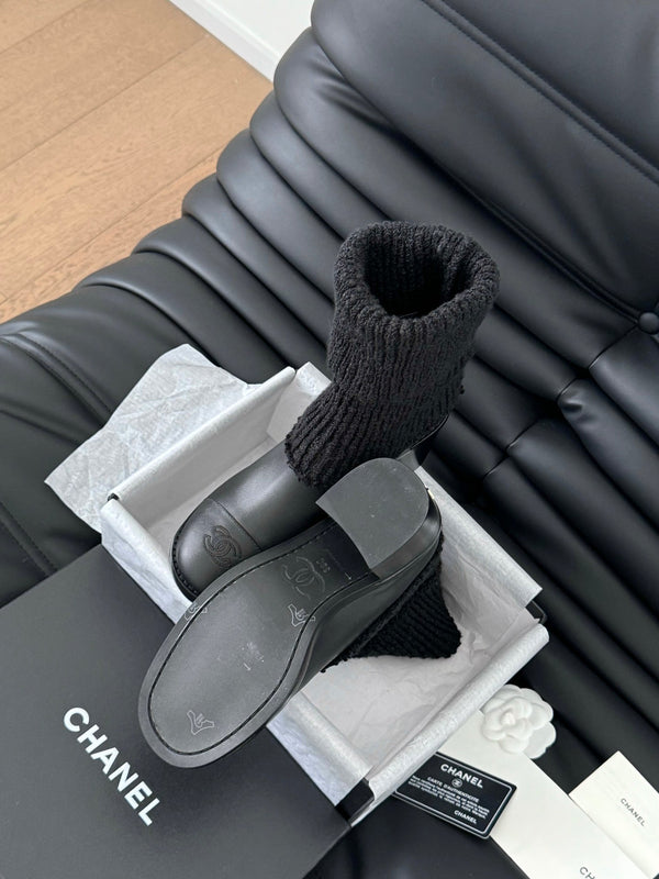 Stivali a calzino CC 25K in pelle di pecora nera 458774