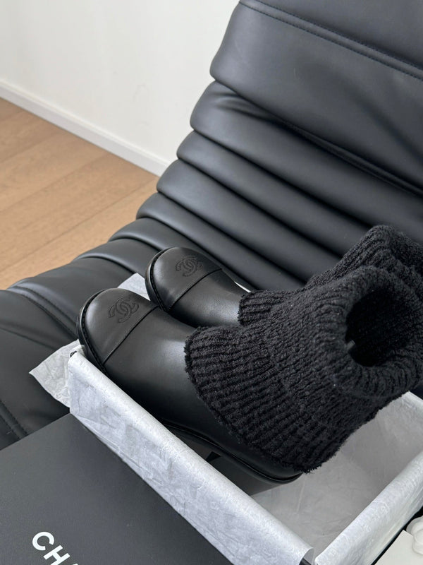 Stivali a calzino CC 25K in pelle di pecora nera 458774