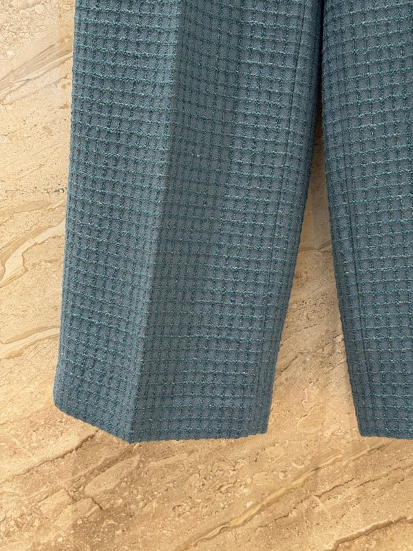 CC 25B Peacock Green Tweed Vest Pants