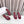 CD DWAY flat flip-flop colorblocked logo embroidery burgundy 15mm cowhide