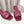 CD DWAY flip-flop colorblocked logo embroidery burgundy 45mm cowhide