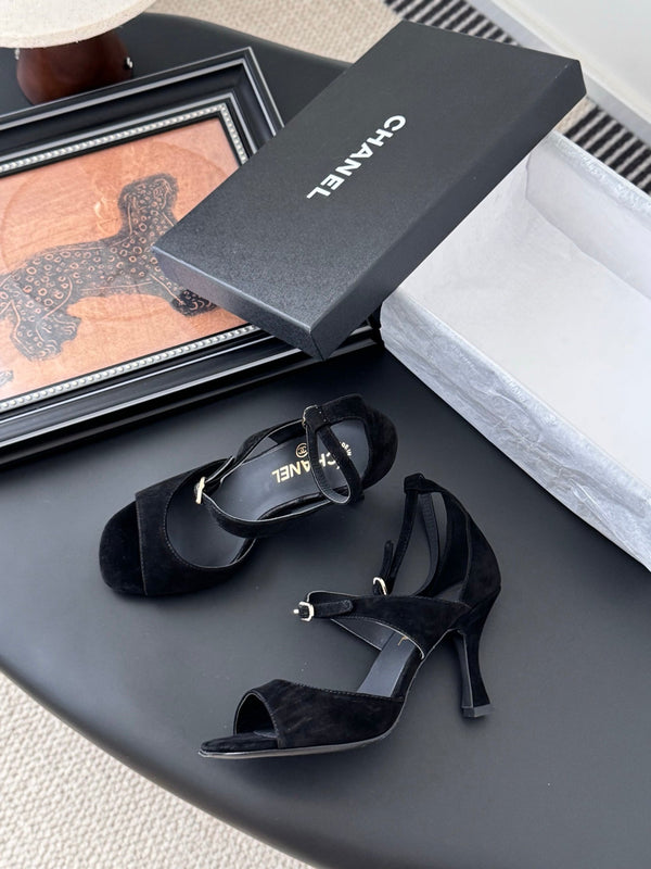 CC 25B Mary Janes 85mm High Heel Black Suede