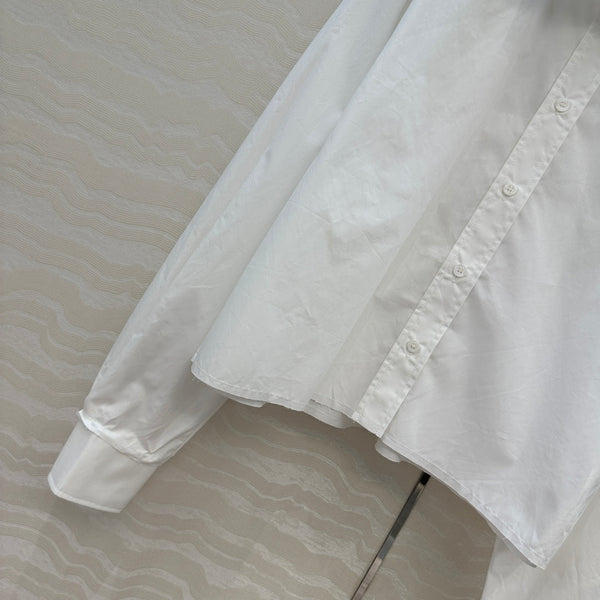 Miumiu Detachable Cuff and Collar Shirt White Cotton