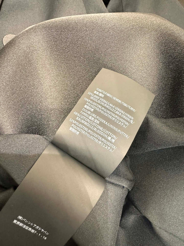 YSL Double-Breasted Long Suit Black Polyester