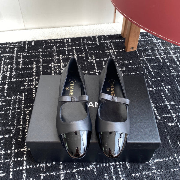 CC 25SS Mary Jane Ballerinas Black Lambskin 473421