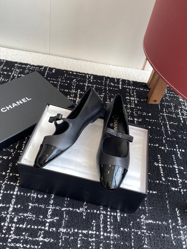CC 25SS Mary Jane Ballerinas Black Lambskin 473421